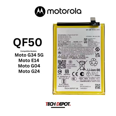 Motorola Moto QF50 Replacement Battery For G34(5G)/E14/G04 -5000mAh